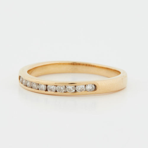 Bague 51 DEMI ALLIANCE EN OR 18 CARATS 58 Facettes RÉF 1005/18