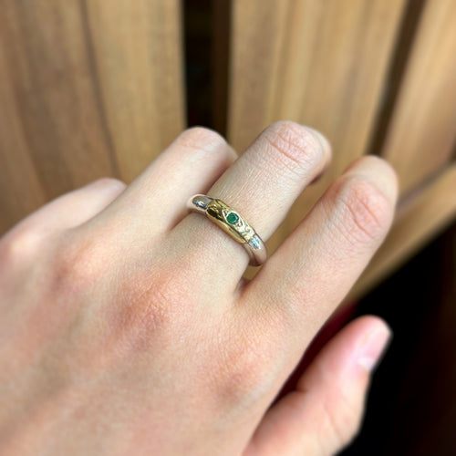 Bague 54 Bague Argent & Or jaune - LALAOUNIS 58 Facettes 220196R