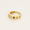 Bague jonc matelassée sertie de quartz de couleurs