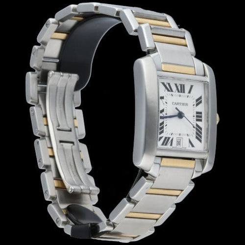 Montre Cartier Montre Tank Francaise Moyen Or Acier 58 Facettes MT36303