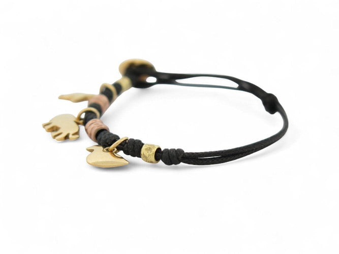 Bracelet bracelet dodo rondelles granelli charms lion pingouin canard or jaune 18k 58 Facettes 271162