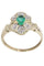 Bague 58 Bague marguerite émeraude et diamants 58 Facettes 091051