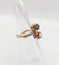 Bague 44 Bague Toi et Moi or, diamant et saphir épaulés (circa 1910) 58 Facettes A05407