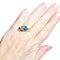 Bague Bague or jaune, Diamants, Topaze Bleue 58 Facettes 7861 A