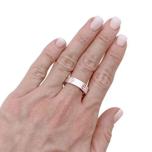Bague 61 Bague Cartier, "Love Classique", or blanc. 58 Facettes 34384