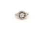 Bague 53 Bague Art Déco en or blanc sertie de diamants 58 Facettes 20158