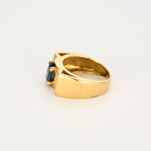 Bague 46.5 BAGUE TANK SAPHIR 58 Facettes 32300407