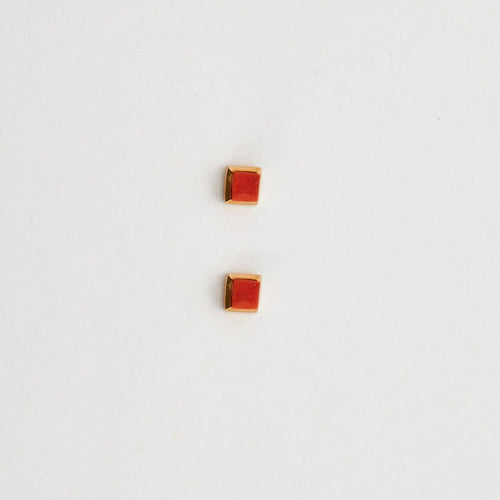 Boucles d'oreilles Boucles d'oreilles corail or jaune 58 Facettes