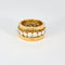 Bague 56 Anneaux ou double bague en or jaune 18K pour encercler une alliance 58 Facettes