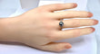 Bague 53 Bague en or blanc, perle de Tahiti et diamants 58 Facettes AB516
