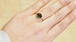 Bague 56.5 Bague moderne or jaune, diamants et quartz fumé 58 Facettes 30347