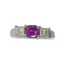 Bague 50 Bague or saphir rose 1 ct et diamants 0,60ct 58 Facettes 00045001