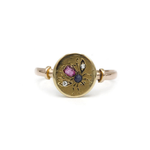 Bague 53 Bague or jaune, rubis, diamants 58 Facettes 240367R