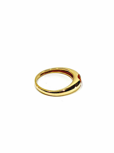 Bague 52 Bague or jaune, citrine orange 58 Facettes
