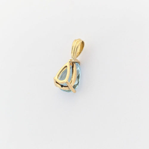 Pendentif Pendentif or jaune et aigue-marine 58 Facettes 31230