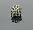 Bague 51 Bague fleur vintage en or 14k sertie de saphirs et diamants 58 Facettes