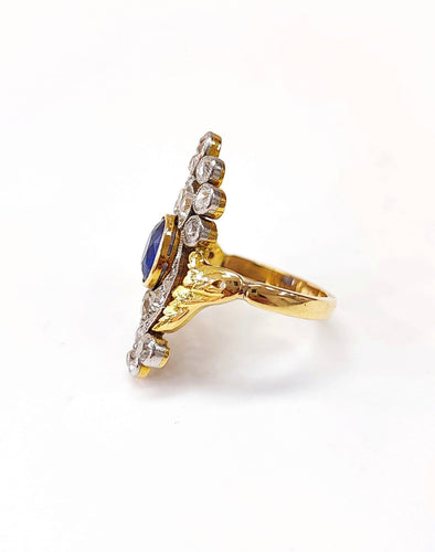 Bague 52.5 Bague BELLE ÉPOQUE saphir et diamants 58 Facettes Bag.1900-DV.40