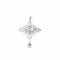 Pendentif Pendentif Croix Rococo or blanc aigue-marine 58 Facettes LP1124/14