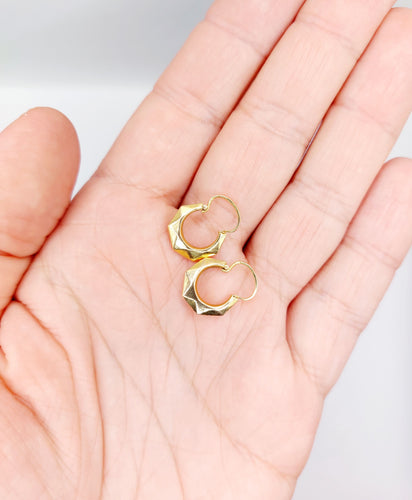 Boucles d'oreilles Boucles d'oreilles créoles Art Déco or jaune finement travaillées 58 Facettes A05362