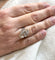 Bague ancienne en platine et diamants