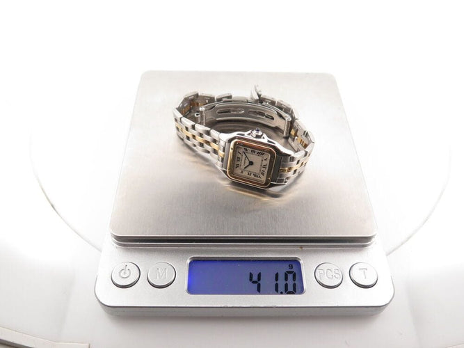Montre vintage montre CARTIER panthere pm 23 mm 166921 or et acier quartz 58 Facettes 266689
