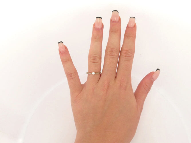 Bague 53 bague VANRYCKE solitaire pavee diamants en or rose 18k t53 58 Facettes 270294