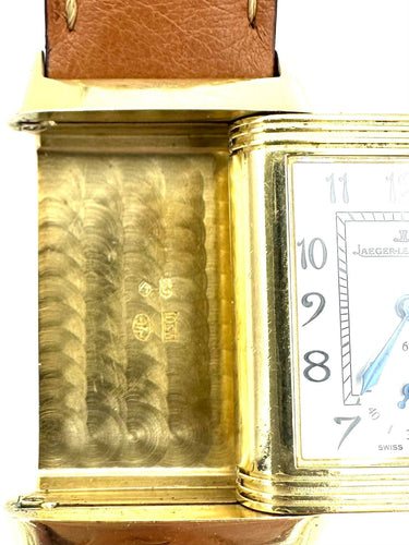 Montre JEAGER_LECOULTRE. Collection "REVERSO DUETTO", montre de dame en or jaune 58 Facettes