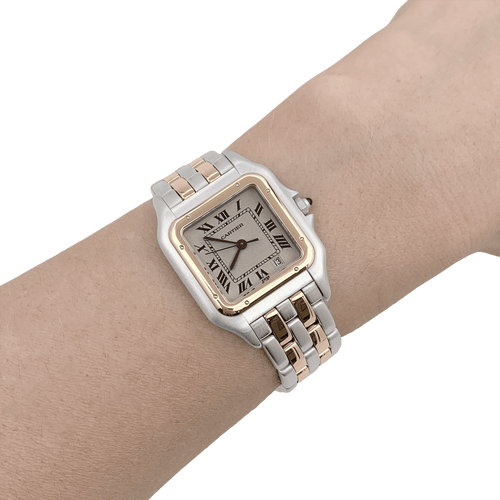 Montre Montre Cartier, "Panthère", acier, or. 58 Facettes 34383