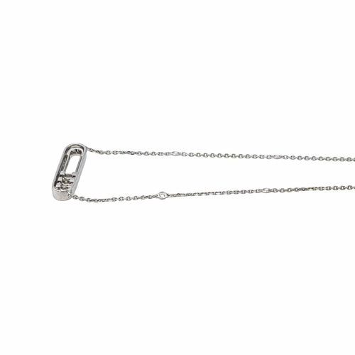 Collier Messika Collier Baby Move Pavé Or blanc Diamant 58 Facettes 4418212CN