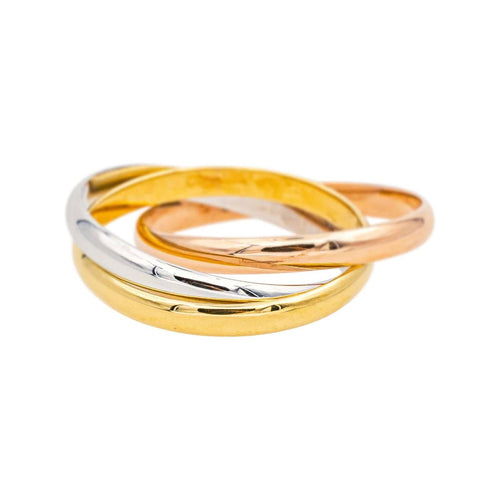 Bague 54 Cartier Bague Trinity Or rose, Or jaune, Or blanc 58 Facettes 4836932CN