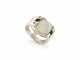 Bague 54 vintage bague HERMES medor pierre de lune & 4 diamants t54 en argent 58 Facettes 269493