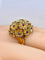 Bague 53 Bague - Bague multifleurs en or jaune et saphirs, rubis, diamants 58 Facettes AB671