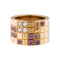 Bague 52 CARTIER - Lanière - Bague en or jaune, diamants et saphirs roses 58 Facettes