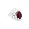 Bague 56 Bague jupe rubis, diamants, platine. 58 Facettes 34673