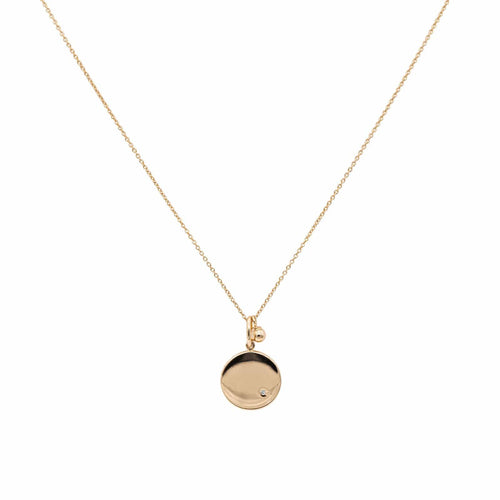 Collier Ginette NY Collier Mini ever disc Or rose Diamant 58 Facettes 2678585CN