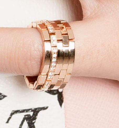 Bague 53 CHAUMET - Bague Boléro or rose et diamants 58 Facettes 87264