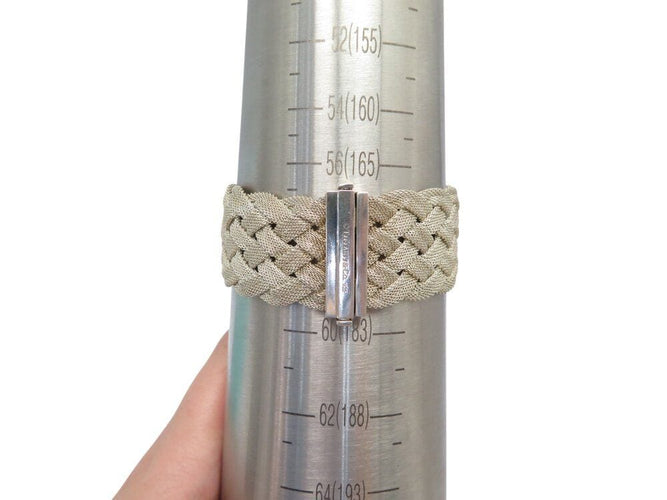 Bracelet bracelet TIFFANY & CO somerset tresse maille en argent 925 t 18 46.5 gr 58 Facettes 267971