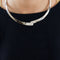 Collier Collier or gris et diamants Louis Féraud 58 Facettes