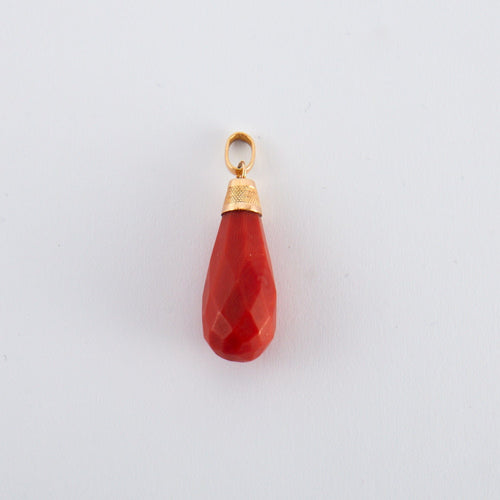 Pendentif Pendentif Goutte Corail 58 Facettes