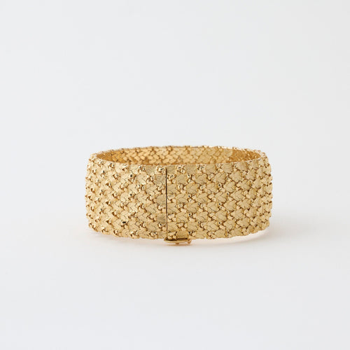 Bracelet Exceptionnel Bracelet Manchette Or Jaune 58 Facettes
