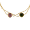 Collier Sautoir en or jaune, tourmalines vertes et roses 58 Facettes NAR0852
