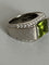 Bague 51 Bague Chevalière Or Gris Péridot Diamants 58 Facettes LOT 6121