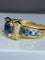 Bague 56 KORLOFF - bague saphirs, diamants, émail bleu 58 Facettes
