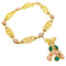 Boucles d'oreilles Demi-parure "Lions" transformable, or jaune, diamants, corail, chrysoprase. 58 Facettes 35286