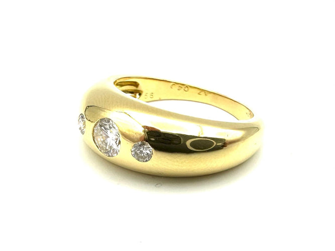 CARTIER. Collection "Daphné", bague vintage or jaune et diamants