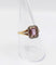 Bague 55 Bague pompadour or jaune, platine, améthyste et diamants taille rose (circa 1910) 58 Facettes A05298