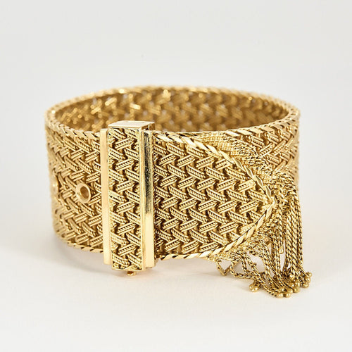 Bracelet Bracelet ceinture en or jaune tressé. 58 Facettes MON0828X2