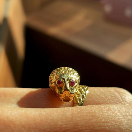 Bague 51 Bague Lion - Or & Rubis 58 Facettes 230325R