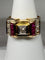 Bague 58 Bague Tank diamants & rubis synthétiques 58 Facettes