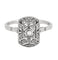 Bague 55 Bague en platine, or gris et diamants 58 Facettes EL004
